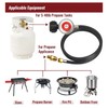 5FT High Pressure Propane Regulator Hose, 0-20PSI Adjustable Propane Tank
