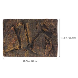 STOBOK 1Pc Cork Tile Background, Terrarium Background Reptile Bark Backdrop Wall Decor 3D Reptile Tank Background Decoration for Fish Tank Reptile Tank | Style C