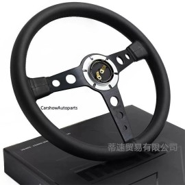 MOMO prototipo P5 Black Edition 350mm 14' Genuine Leather Sport Steering Wheel