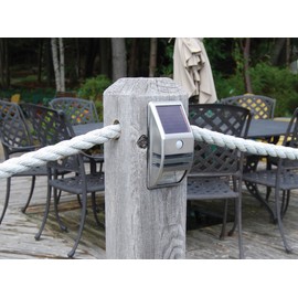 Dock Edge + Solar Post & Surface Mount Light with Motion Sensor