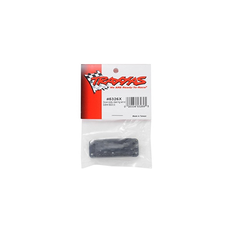 Traxxas 5326X Servo Cover Plate, 3 x 8mm BCS, Set