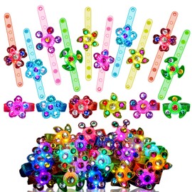 24PCS LED Light Up Fidget Spinner Bracelets Birthday Party Favors for Kids 4-8 8-12 Glow in The Dark Party Supplies Goodie Treat Bag Stuffers Return Gifts for Boys Girls Classroom Prizes Bulk Toys