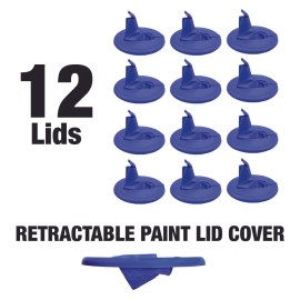 Lauco Paint Can Lid Cover and Pouring Spout for 1-Gallon Containers - 12 Pack