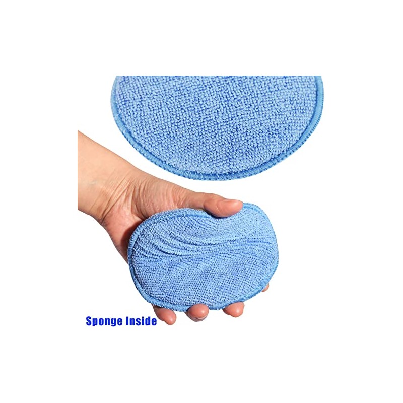 FONAROLL Microfiber Wax Applicator Pads - 6 Pack