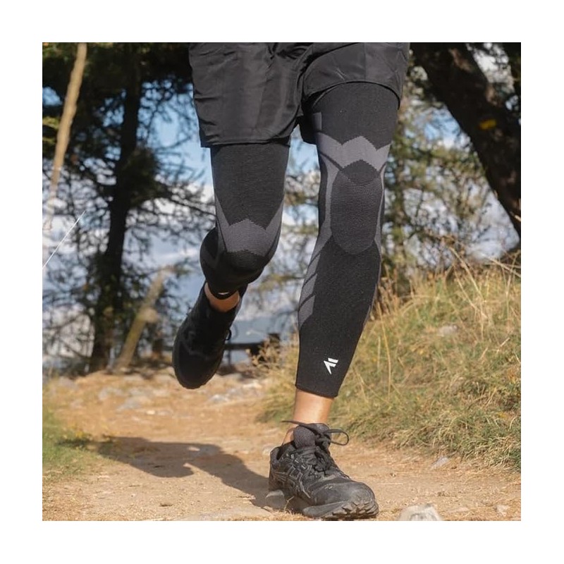 Flytex Knee Compression Sleeves, Black, L