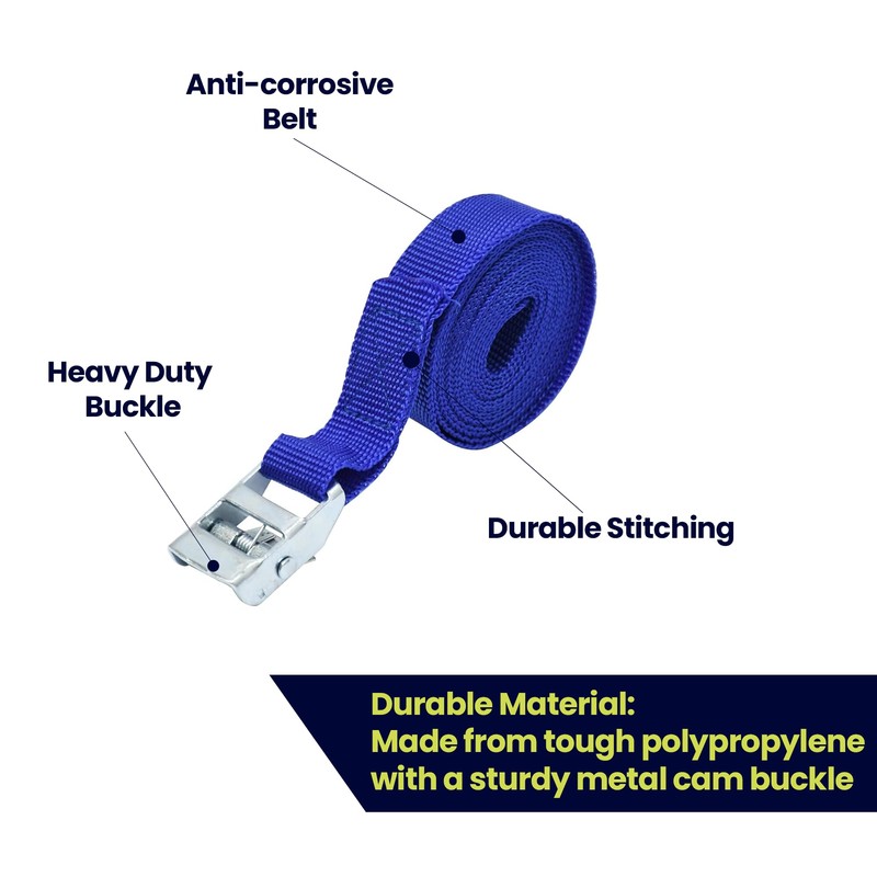 Dapetz ® Cam Buckle Tie Down Straps - UV Resistant