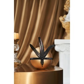 BABEYOND 1920s Flapper Headpiece Roaring 20s Great Gatsby Headband Black Feather Headband 1920s Flapper Gatsby Hair Accessorie (Black)