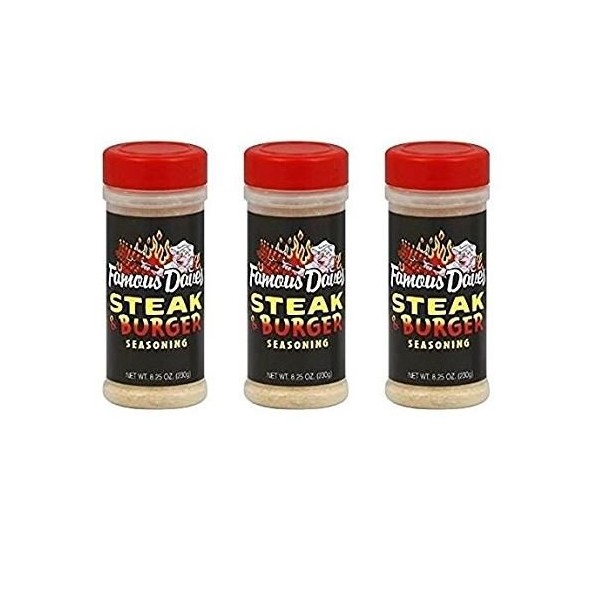 Famous Daves Steak & Burger Seasoning 8.25oz (Pack of 3)