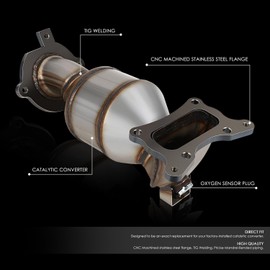 DNA MOTORING Factory Style Bolt-on Catalytic Converter Compatible with 08-12 Accord / 12-15 Crosstour / 09-14 Acura TSX 2.4L,EPA Compliant,OEM-CONV-071