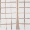 DII Basic Terry Collection Windowpane Dishtowel Set, 16x26, Stone, 4