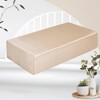 VACVELT Satin Cube Pillow Case for Side Sleepers, Beige Satin