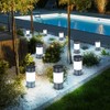 GLOBO 33254-3 LED Solar Lamp Stainless Steel Outdoor Garden Path