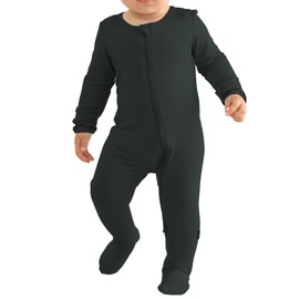 Ekkimy Long Sleeve Baby Footies Bamboo Rayon Romper Infant Double Zipper One-Piece Clothes Boys Girls