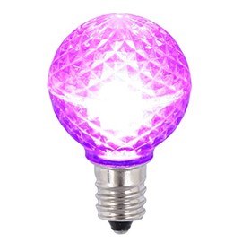 Vickerman G30 LED Purple Bulb E12 Nickel Base .45W, Package of 25