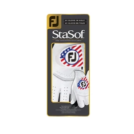 FootJoy StaSof Flag Gloves, Pearl, Large, Worn on Right Hand