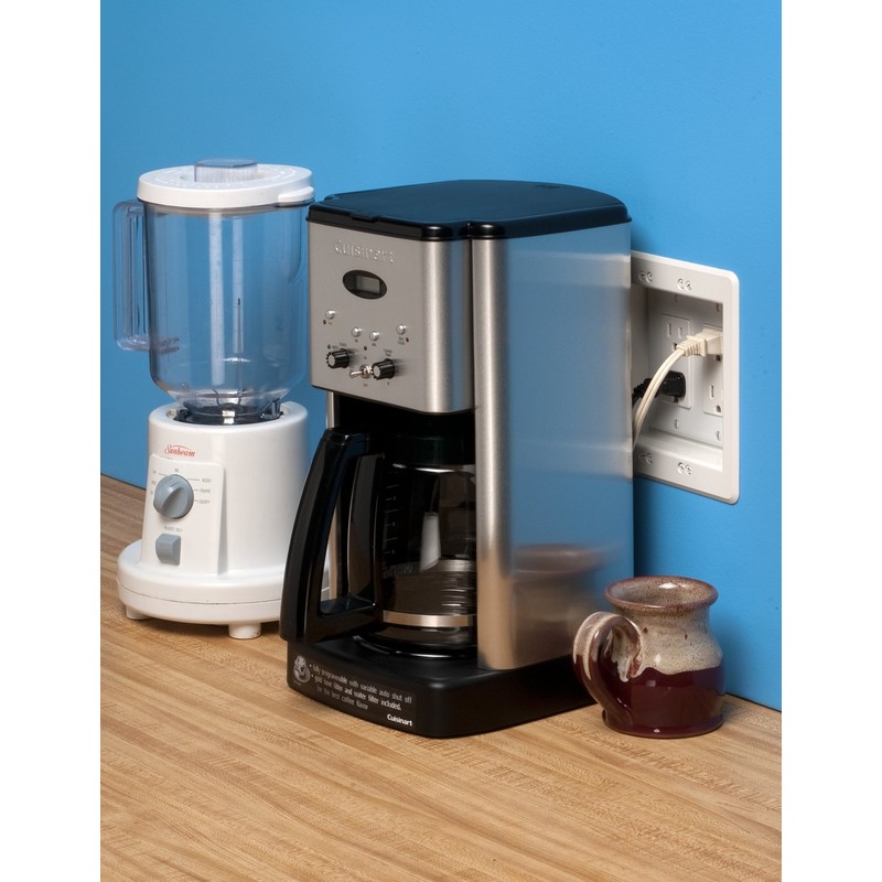 Arlington DVFR2W-1 Recessed Electrical Outlet Mounting Box with Paintable Wall