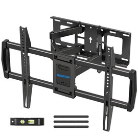 MOUNTUP Full Motion TV Wall Mount for Most 42-82 inch TVs, Wall Mount Bracket with Articulating Swivel and Tilt, TV Mount Max VESA 600x400mm, Holds up to 100lbs Fits 16" Stud