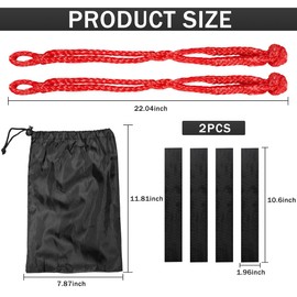 Ohleats 2 PCS Soft Shackle, Light Weight Car Road Recovery Shackle, UHMWPE Tow Shackles for Sailing Cars, SUVs, UTV, ATV, Trucks Recovery, Universal Exterior Car Accessories (Red)