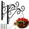 KABB Pack of 2 Black Iron Outdoor Hanging Brackets Wall