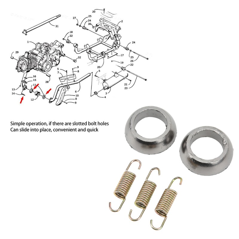 Exhaust Gasket Spring Kit 0612 530 Strong Strength Replacement For