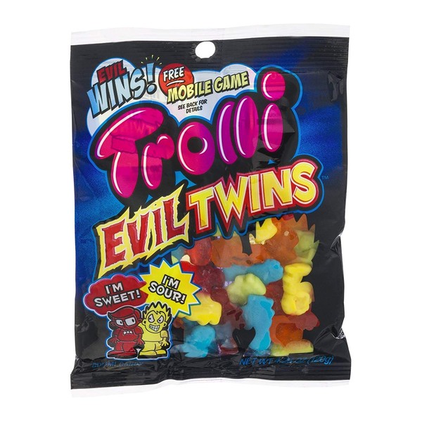 Trolli Evil Twins Gummies Candy, 4.25 Ounce -- 12 per case.