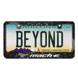 iPick Image Compatible with Ford Mustang Mach-E Real Black Forged Carbon Fiber License Plate Frame