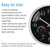 Ziprote Radio-Controlled Wall Clock, Radio-Controlled Wall Clock with Temperature Display