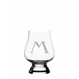 M Celtic Monogram Etched 2.5oz Wee Whisky Glass Compatible With Glencairn Accessories