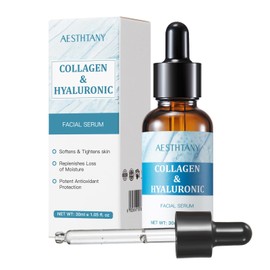 Hyaluronic Acid & Collagen Face Serum - Skin Tightening, Hydrating - Anti-Aging, Skincare for All Skin Types - 1.01 Fl oz