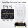 CEROELDA Small Bathroom Trash Can with Lid Soft Close-5L/1.3 Gal