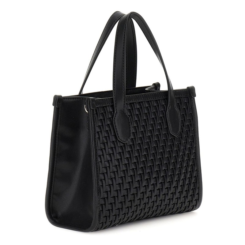 GUESS Silvana 2 Comp Mini Tote Bag for Women, Black,