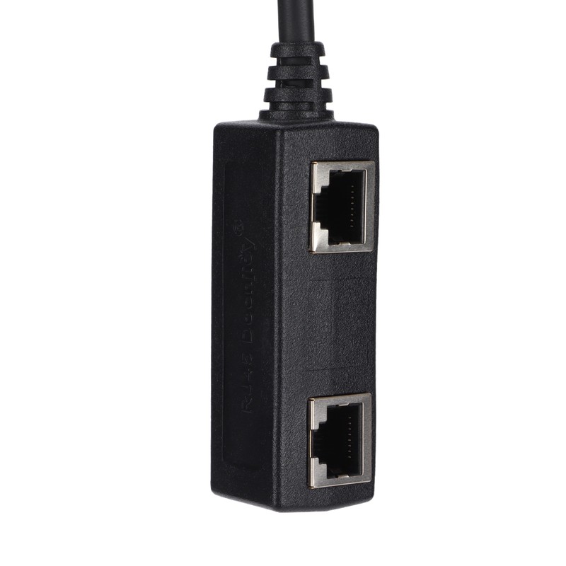 Ethernet Splitter Practical Stable Reliable Durable Black CAT8 Network Cable