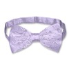 Vesuvio Napoli BOWTIE Lavender Light Purple Color Paisley Men's Bow