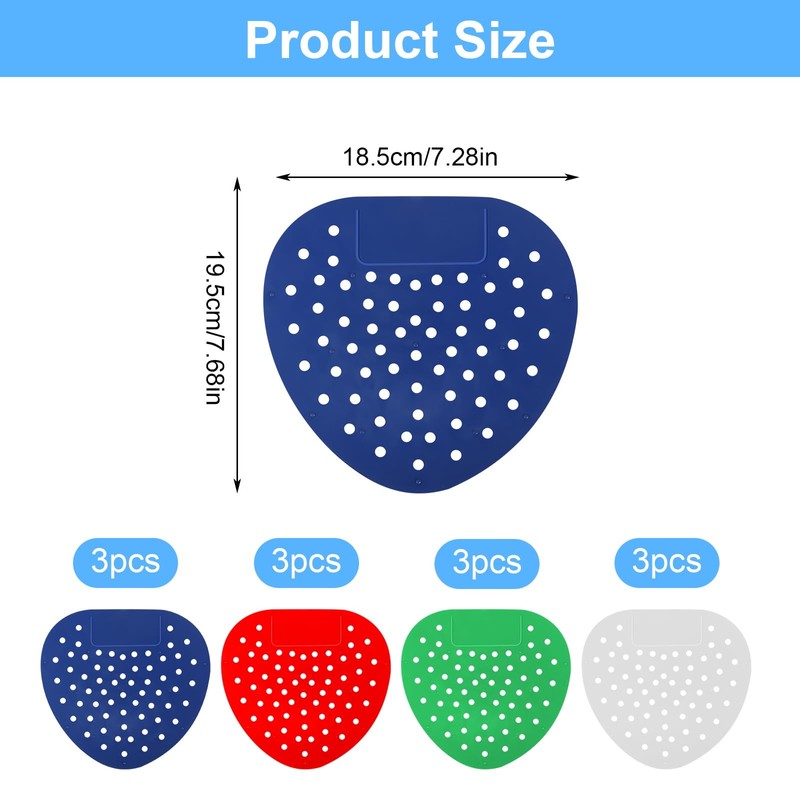 12 Pcs Urinal Screen Scented Urinal Screen Deodorizer Mats Anti-Splash