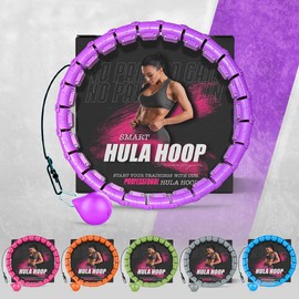 K-MART Hula Hoop ponderato, Infinity Smart Hula Hoops con 16 Contatori, Massaggio automatico a 360 gradi, Infinity Hoop per adulti, Attrezzature per il fitness per la perdita di peso