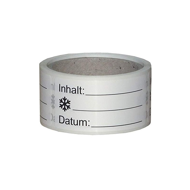 Freezer Labels, Foil Freezer Stickers, 62 x 30 mm, Black