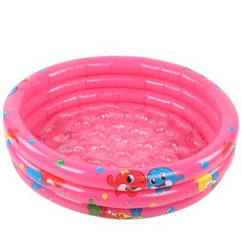Indoor Outdoor Baby Swimming Pool Round Inflatable Children Water Game Play Pool Pink120cm/47.2in