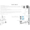 (1 Pack) Yariwiz 1-1/2" Matte Black Bathtub Tub Drain Kit