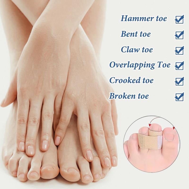 8 Pcs Non-Slip Hammer Toe Straightener Corrector for Comfortable Alignment