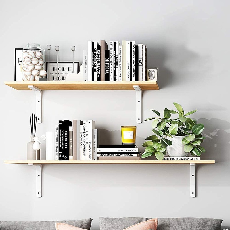 Shelf Brackets, 4 Pack L Shape 6 x 8 inch
