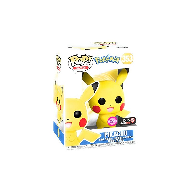 Pokémon Pikachu Funko POP 353 Flocked Exclusive Gamestop