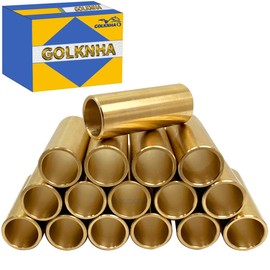 GOLKNHA 16 Pcs Leaf Spring Bushing Kit for Trailer Axle, Brass Shackle Bushings, Heavy-Duty Bronze Construction for Dexter Axle Replacement. Double Eye Springs, ID 9/16", OD 11/16"
