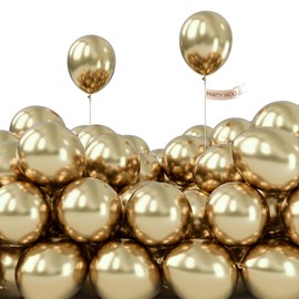 PartyWoo Metallic Desert Gold Balloons, 50 pcs 5 Inch, for Balloon Garland Arch, Party Decorations, Birthday, Wedding, Gold-G128