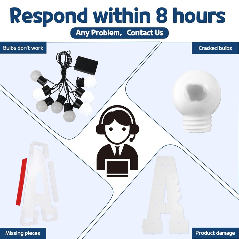 imprsv 4FT Marquee Light Up Letters, Cool White Lighted Letters