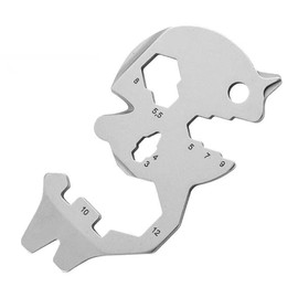 Gorise Multitool 15 in 1 Mit Lineal, Flaschenöffner, Schraubendreher, Geeignet Für Den Alltag, Outdoor, Camping, Radfahren, Fahrradreparatur-Abenteuer Silber