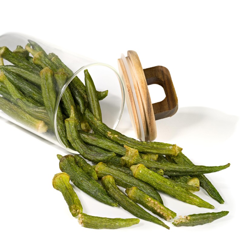 Smarty Stop Sugar Added Dried Okra Vegetable Crispy Chips, Veggie