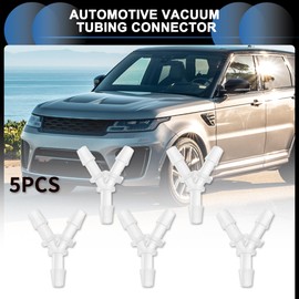 INFINAUTO Automotive Vacuum Tubing Connector, 1/8" Car Y Shaped 3 Way Vacuum Line Fittings Plastic Translucent, 5 Pcs