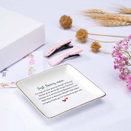 Mother's Day Gift for Bonus Mom,Mother-in-Law Gift,Step Mother Gift-Birthday Christmas Gift-You May Not Have Given Me the Gift of Life-Ceramic Jewelry Tray,Trinket Holder,Ring Dish-Best Bonus Mom