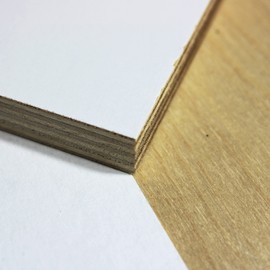 3/4" / 18mm White Melamine Faced Baltic Birch Plywood (18" x 24", White)