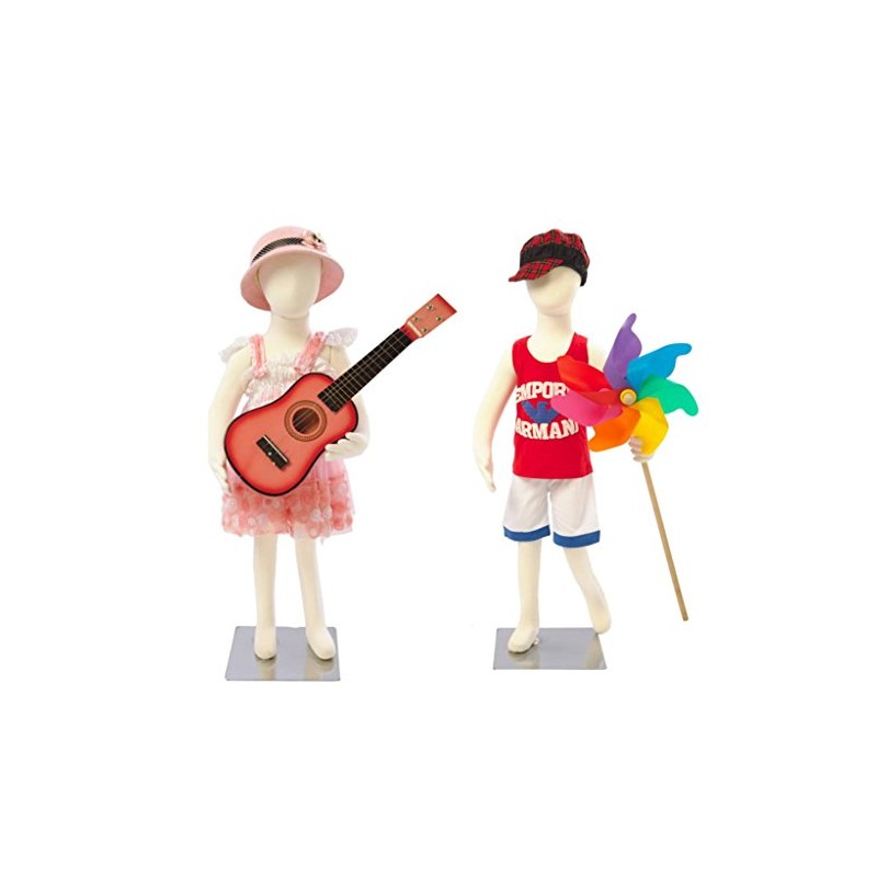 Abstract Standing Unisex Child Mannequin + Base (R-06) (2 in